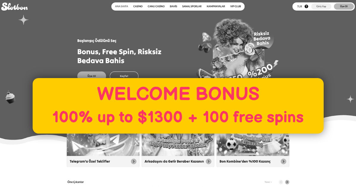 Slotbon Casino welcome bonus