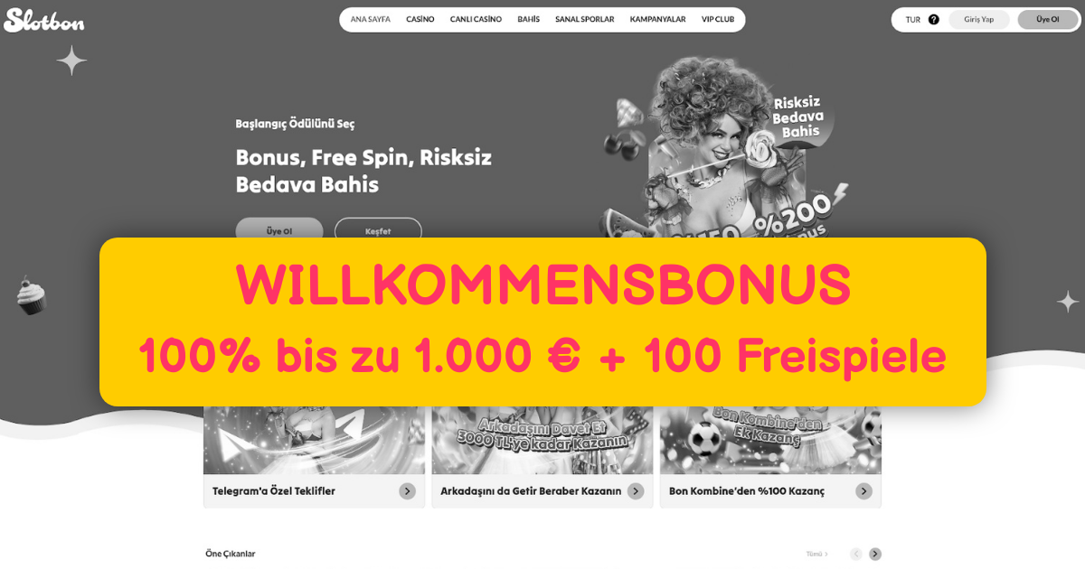 Slotbon Casino welcome bonus